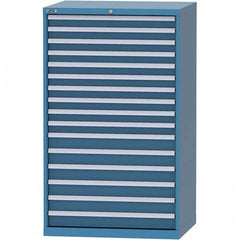LISTA - 16 Drawer, 84 Compartment Bright Blue Steel Modular Storage Cabinet - Americas Industrial Supply
