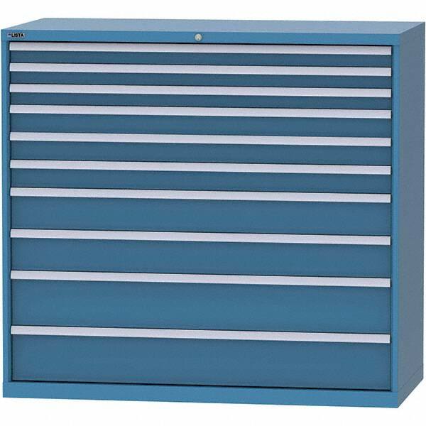 LISTA - 10 Drawer, 84 Compartment Bright Blue Steel Modular Storage Cabinet - Americas Industrial Supply