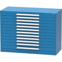 Vidmar - 12 Drawer, 45 Compartment Bright Blue Steel Modular Storage Cabinet - Americas Industrial Supply