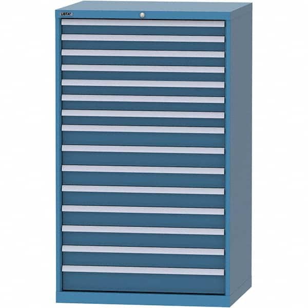 LISTA - 15 Drawer, 84 Compartment Bright Blue Steel Modular Storage Cabinet - Americas Industrial Supply