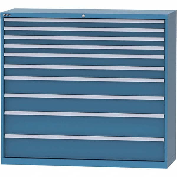 LISTA - 10 Drawer, 84 Compartment Bright Blue Steel Modular Storage Cabinet - Americas Industrial Supply
