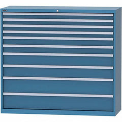 LISTA - 10 Drawer, 84 Compartment Bright Blue Steel Modular Storage Cabinet - Americas Industrial Supply