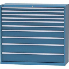 LISTA - 10 Drawer, 84 Compartment Bright Blue Steel Modular Storage Cabinet - Americas Industrial Supply