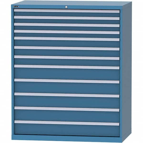 LISTA - 12 Drawer, 216 Compartment Bright Blue Steel Modular Storage Cabinet - Americas Industrial Supply