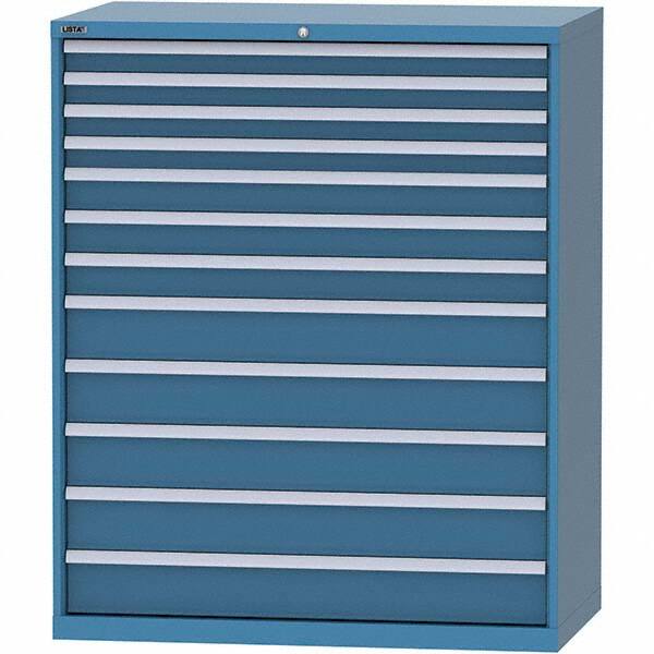 LISTA - 12 Drawer, 216 Compartment Bright Blue Steel Modular Storage Cabinet - Americas Industrial Supply