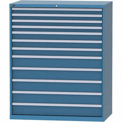 LISTA - 12 Drawer, 216 Compartment Bright Blue Steel Modular Storage Cabinet - Americas Industrial Supply
