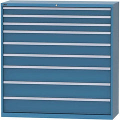 LISTA - 9 Drawer, 84 Compartment Bright Blue Steel Modular Storage Cabinet - Americas Industrial Supply