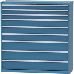 LISTA - 9 Drawer, 84 Compartment Bright Blue Steel Modular Storage Cabinet - Americas Industrial Supply