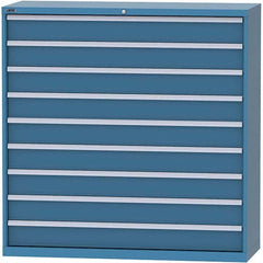 LISTA - 9 Drawer, 84 Compartment Bright Blue Steel Modular Storage Cabinet - Americas Industrial Supply