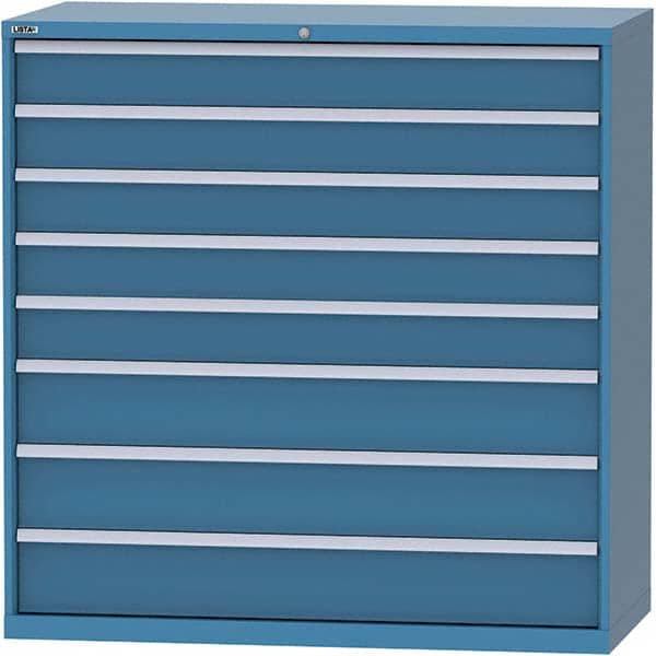LISTA - 8 Drawer, 84 Compartment Bright Blue Steel Modular Storage Cabinet - Americas Industrial Supply