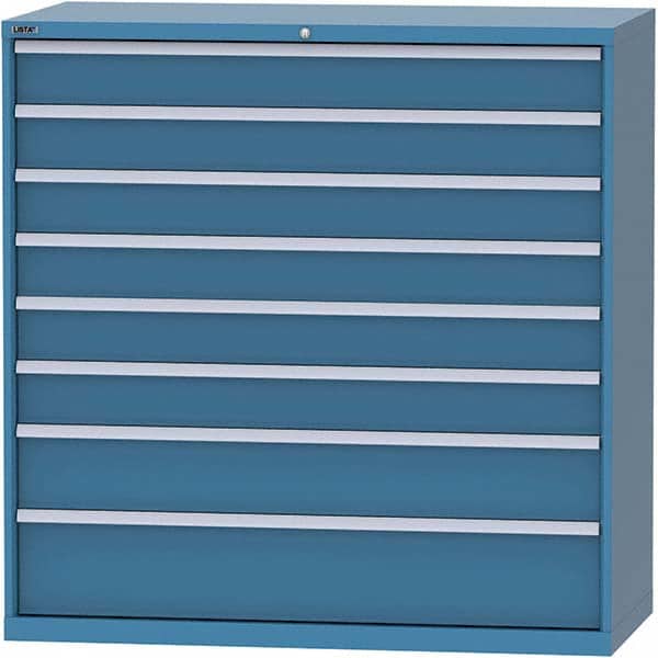 LISTA - 8 Drawer, 84 Compartment Bright Blue Steel Modular Storage Cabinet - Americas Industrial Supply