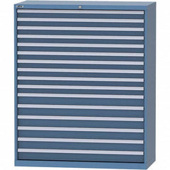 LISTA - 16 Drawer, 99 Compartment Bright Blue Steel Modular Storage Cabinet - Americas Industrial Supply