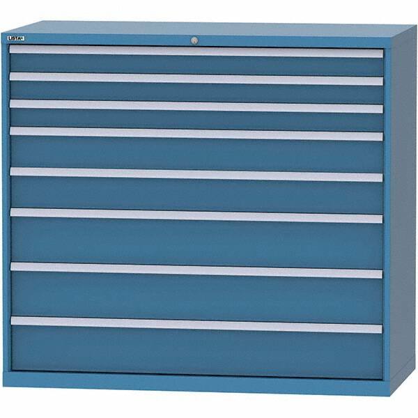 LISTA - 8 Drawer, 84 Compartment Bright Blue Steel Modular Storage Cabinet - Americas Industrial Supply