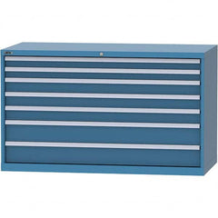 LISTA - 7 Drawer, 84 Compartment Red Steel Modular Storage Cabinet - Americas Industrial Supply