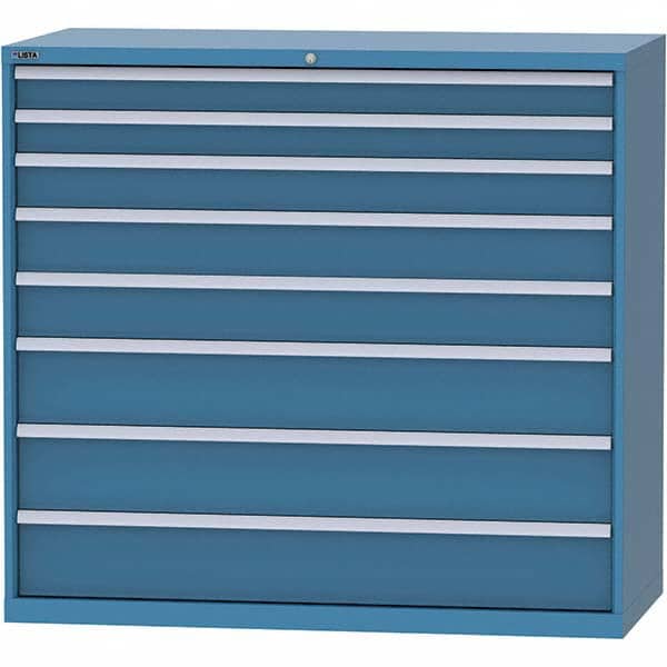 LISTA - 8 Drawer, 84 Compartment Bright Blue Steel Modular Storage Cabinet - Americas Industrial Supply