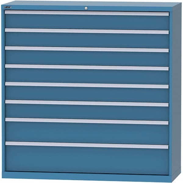 LISTA - 8 Drawer, 84 Compartment Bright Blue Steel Modular Storage Cabinet - Americas Industrial Supply