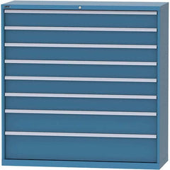 LISTA - 8 Drawer, 84 Compartment Bright Blue Steel Modular Storage Cabinet - Americas Industrial Supply