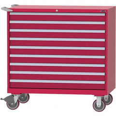 LISTA - 9 Drawer, 99 Compartment Bright Blue Steel Modular Storage Cabinet - Americas Industrial Supply