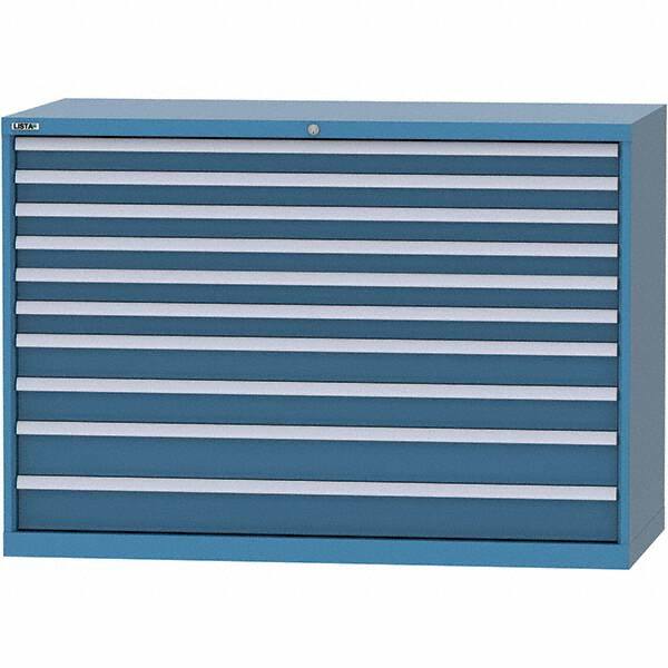 LISTA - 10 Drawer, 84 Compartment Bright Blue Steel Modular Storage Cabinet - Americas Industrial Supply
