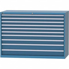 LISTA - 10 Drawer, 84 Compartment Bright Blue Steel Modular Storage Cabinet - Americas Industrial Supply