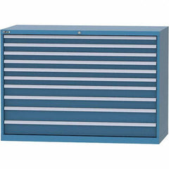 LISTA - 10 Drawer, 84 Compartment Bright Blue Steel Modular Storage Cabinet - Americas Industrial Supply