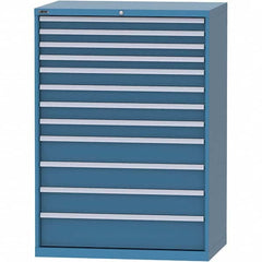 LISTA - 12 Drawer, 99 Compartment Bright Blue Steel Modular Storage Cabinet - Americas Industrial Supply