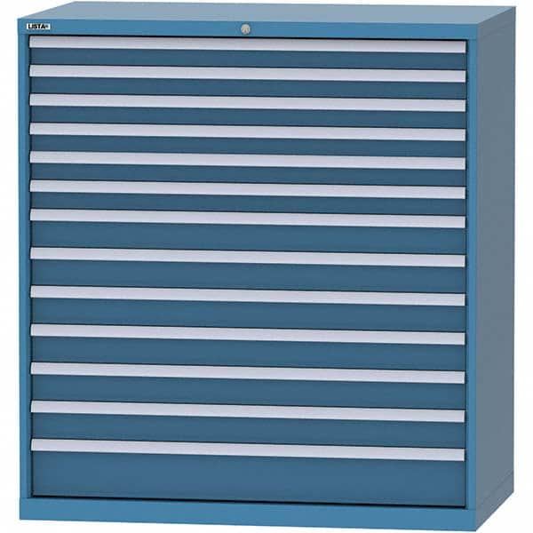 LISTA - 13 Drawer, 159 Compartment Bright Blue Steel Modular Storage Cabinet - Americas Industrial Supply