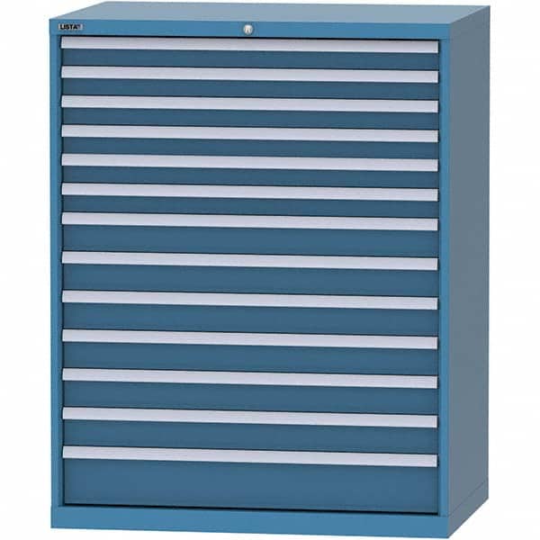 LISTA - 13 Drawer, 99 Compartment Bright Blue Steel Modular Storage Cabinet - Americas Industrial Supply