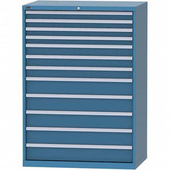 LISTA - 12 Drawer, 99 Compartment Bright Blue Steel Modular Storage Cabinet - Americas Industrial Supply