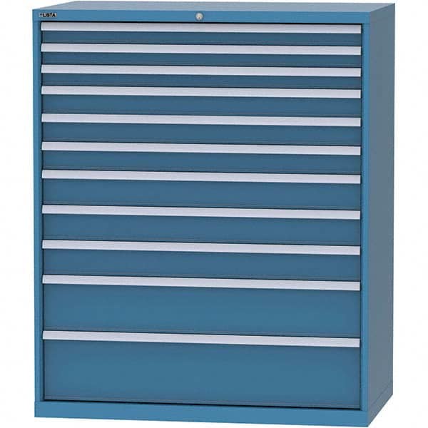 LISTA - 11 Drawer, 216 Compartment Bright Blue Steel Modular Storage Cabinet - Americas Industrial Supply