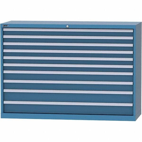 LISTA - 10 Drawer, 84 Compartment Bright Blue Steel Modular Storage Cabinet - Americas Industrial Supply