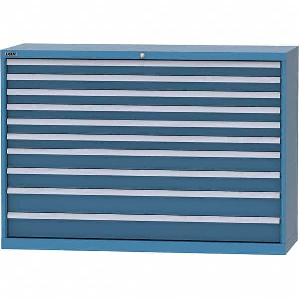 LISTA - 10 Drawer, 84 Compartment Bright Blue Steel Modular Storage Cabinet - Americas Industrial Supply