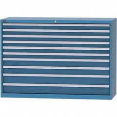 LISTA - 10 Drawer, 84 Compartment Bright Blue Steel Modular Storage Cabinet - Americas Industrial Supply