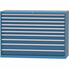 LISTA - 10 Drawer, 84 Compartment Bright Blue Steel Modular Storage Cabinet - Americas Industrial Supply