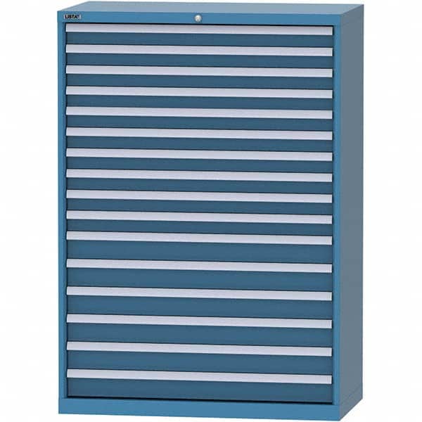 LISTA - 16 Drawer, 84 Compartment Bright Blue Steel Modular Storage Cabinet - Americas Industrial Supply
