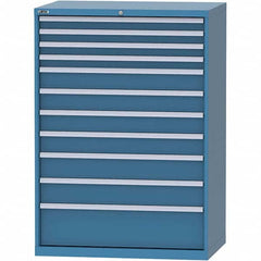 LISTA - 11 Drawer, 99 Compartment Bright Blue Steel Modular Storage Cabinet - Americas Industrial Supply
