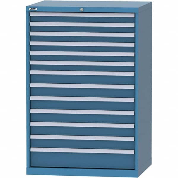 LISTA - 13 Drawer, 84 Compartment Bright Blue Steel Modular Storage Cabinet - Americas Industrial Supply