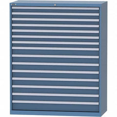 LISTA - 15 Drawer, 99 Compartment Bright Blue Steel Modular Storage Cabinet - Americas Industrial Supply