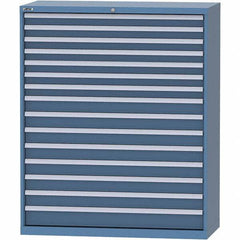 LISTA - 15 Drawer, 99 Compartment Bright Blue Steel Modular Storage Cabinet - Americas Industrial Supply