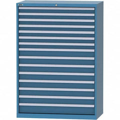 LISTA - 15 Drawer, 84 Compartment Bright Blue Steel Modular Storage Cabinet - Americas Industrial Supply