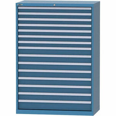 LISTA - 15 Drawer, 84 Compartment Bright Blue Steel Modular Storage Cabinet - Americas Industrial Supply