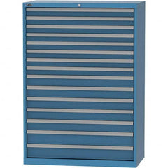 LISTA - 15 Drawer, 84 Compartment Bright Blue Steel Modular Storage Cabinet - Americas Industrial Supply
