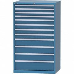 LISTA - 12 Drawer, 84 Compartment Bright Blue Steel Modular Storage Cabinet - Americas Industrial Supply