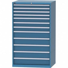 LISTA - 12 Drawer, 84 Compartment Bright Blue Steel Modular Storage Cabinet - Americas Industrial Supply
