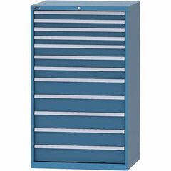 LISTA - 12 Drawer, 84 Compartment Bright Blue Steel Modular Storage Cabinet - Americas Industrial Supply