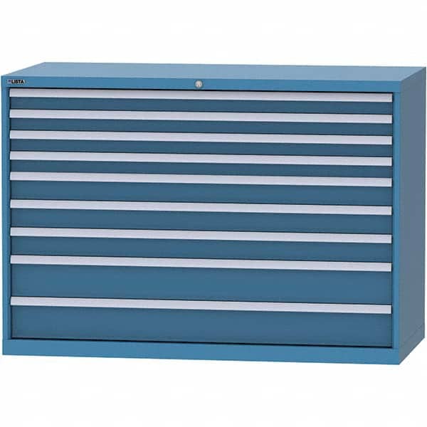 LISTA - 9 Drawer, 84 Compartment Bright Blue Steel Modular Storage Cabinet - Americas Industrial Supply
