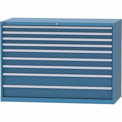 LISTA - 9 Drawer, 84 Compartment Bright Blue Steel Modular Storage Cabinet - Americas Industrial Supply