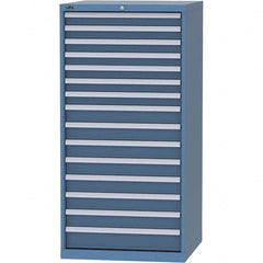LISTA - 15 Drawer, 124 Compartment Bright Blue Steel Modular Storage Cabinet - Americas Industrial Supply