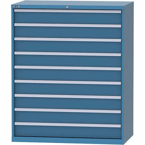 LISTA - 9 Drawer, 159 Compartment Bright Blue Steel Modular Storage Cabinet - Americas Industrial Supply