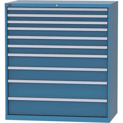 LISTA - 10 Drawer, 159 Compartment Bright Blue Steel Modular Storage Cabinet - Americas Industrial Supply